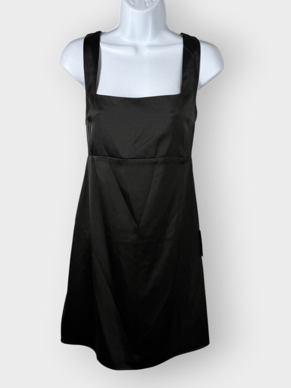 NWT Lulus Truly the Cutest Satin Dress | M | Black | Cocktail Little Black Dress